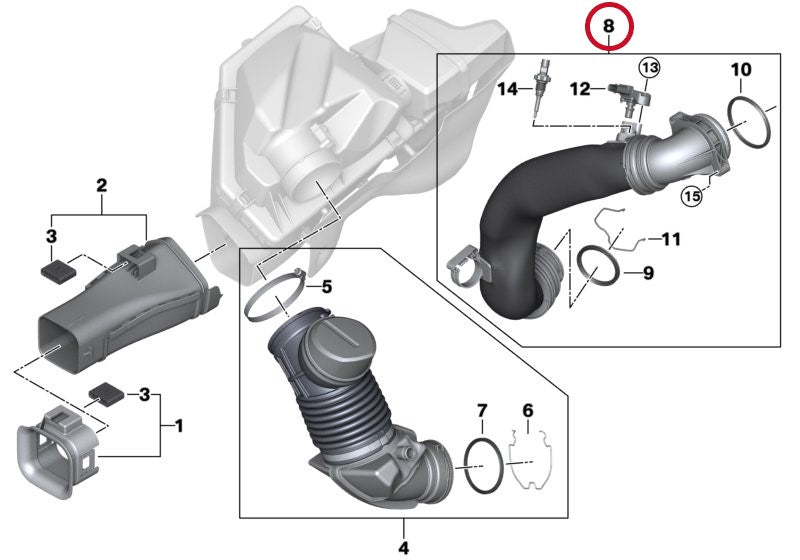 BMW チャージパイプ X3 X4 X5 X6 X7 740i M240i M340i M440i Z4 G01 G02 G05 G07 G11 G20 B58 G29 G42 B58