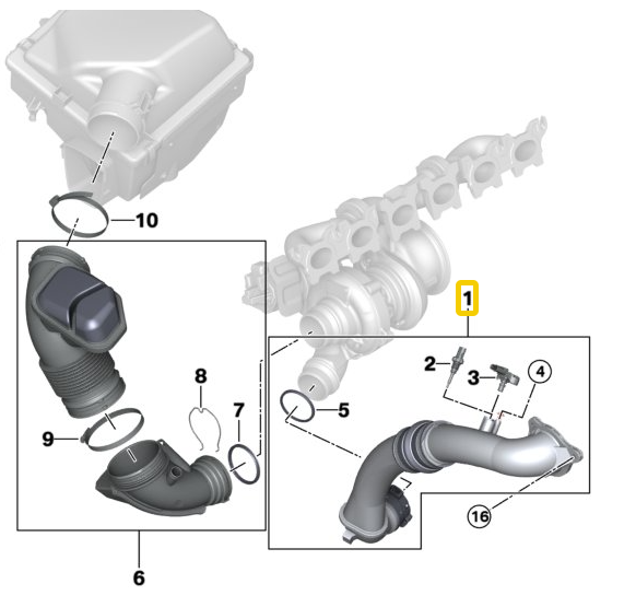 BMW チャージパイプ M140i M240i 340i 440i 540i 740i X3 X4 F20 F22 F30 F32 G30 G11 G12 G01 G02 B58