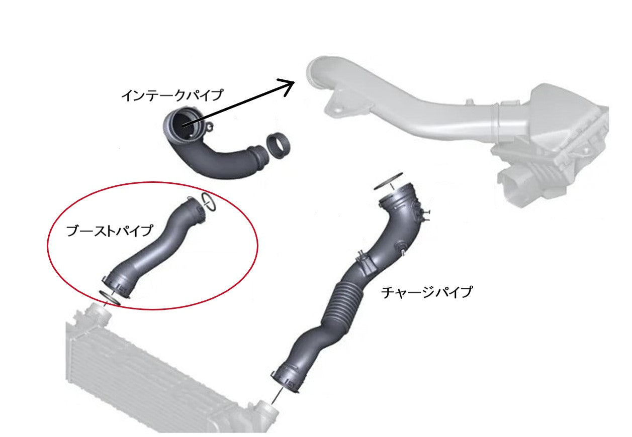 BMW ブーストパイプ M135i M235i 335i 435i F20 F21 F22 F23 F30 F31 F32 F34 F36 N55 13717602652