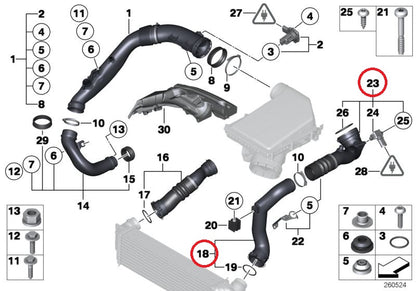 BMW チャージパイプ 535i 640i 740i X5 X6 F01 F06 F10 F11 F12 F13 E70 E71 N55 13717609811 13717588268