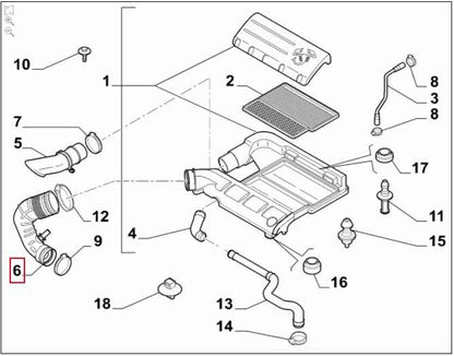 ABARTH インレットパイプ 500 595 695