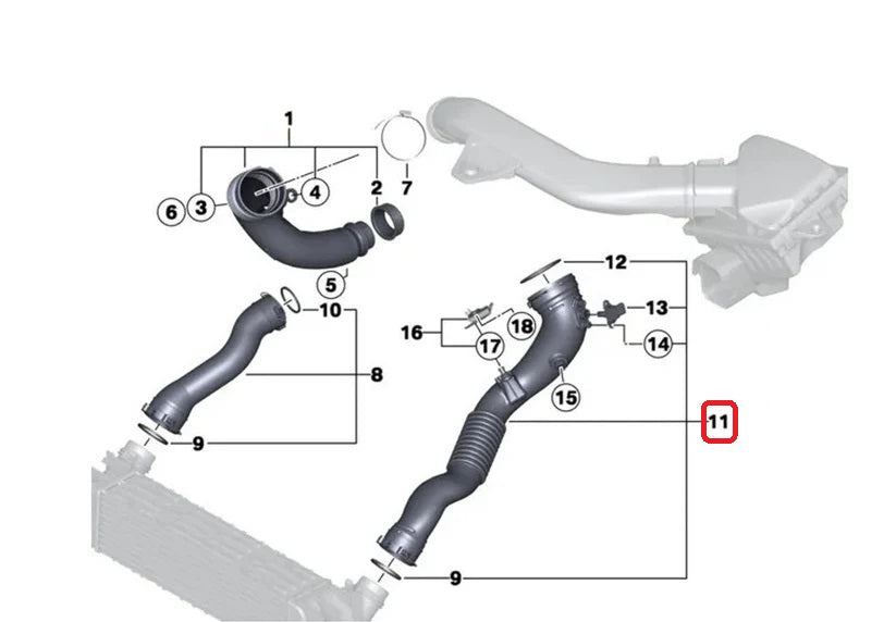 BMW チャージパイプ M135i M235i 335i 435i M2 F20 F21 F22 F23 F30 F31 F32 F34 F –  ナガホリレーシング