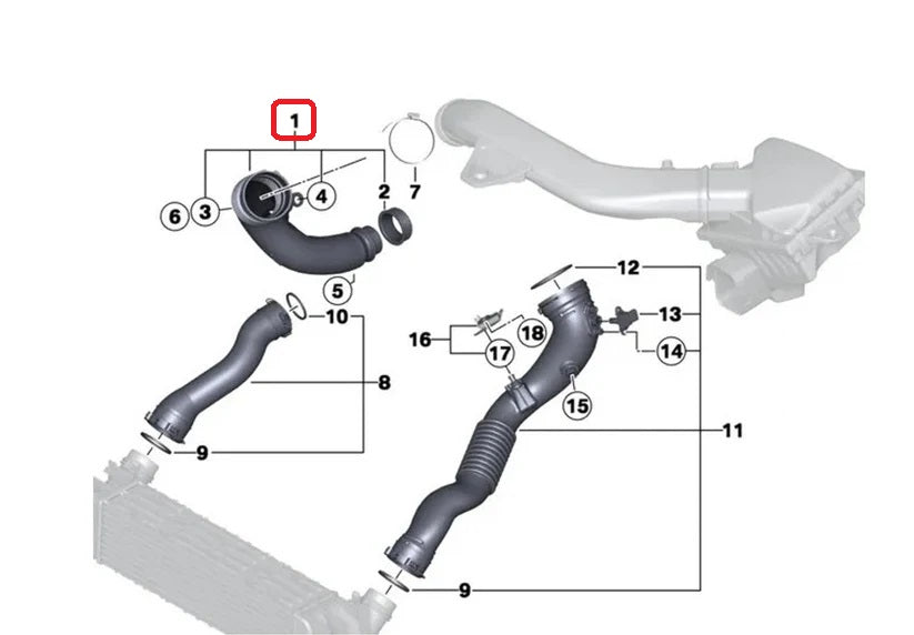 BMW インテークパイプ M135i M235i 335i 435i M2 N55エンジン