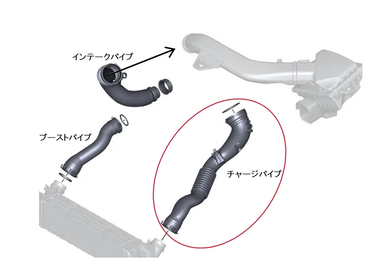 BMW チャージパイプ M135i M235i 335i 435i M2 X3 X4 F20 F21 F22 F23 F30 F31 F32 F34 F36 F87 N55 13717604033
