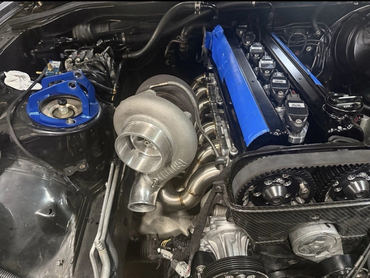 2JZ-GE T4フランジ(シングルポート)上置き エキマニ 44mmウエストゲート用